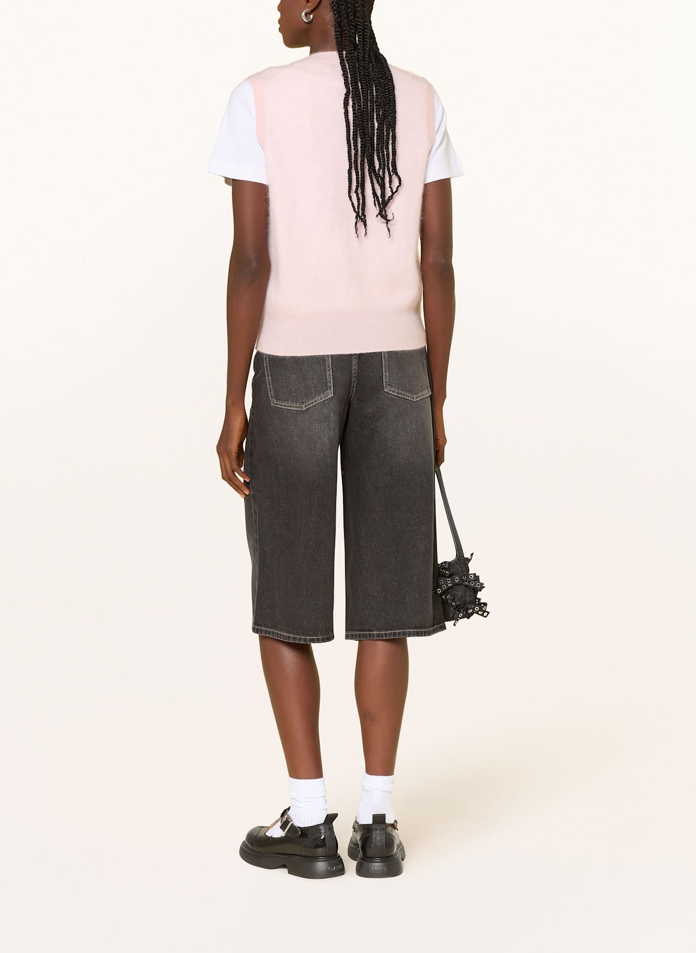 MRS & HUGS Jeansy 3/4: CZARNY