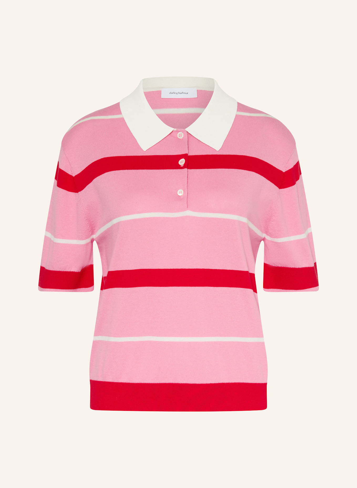 darling harbour Strick-Poloshirt: pink /red
