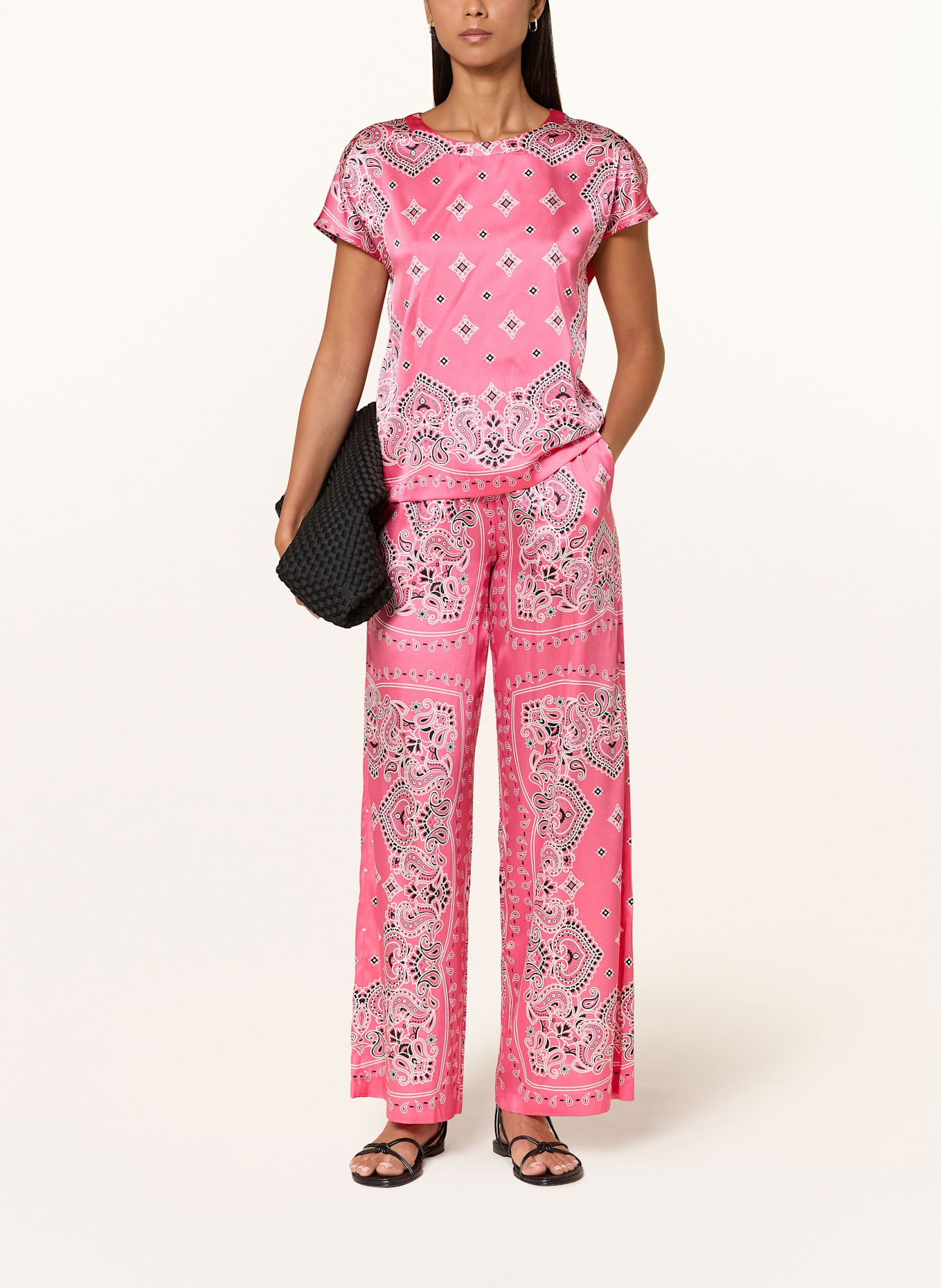 darling harbour Marlenehose aus Seide: WATERMELON