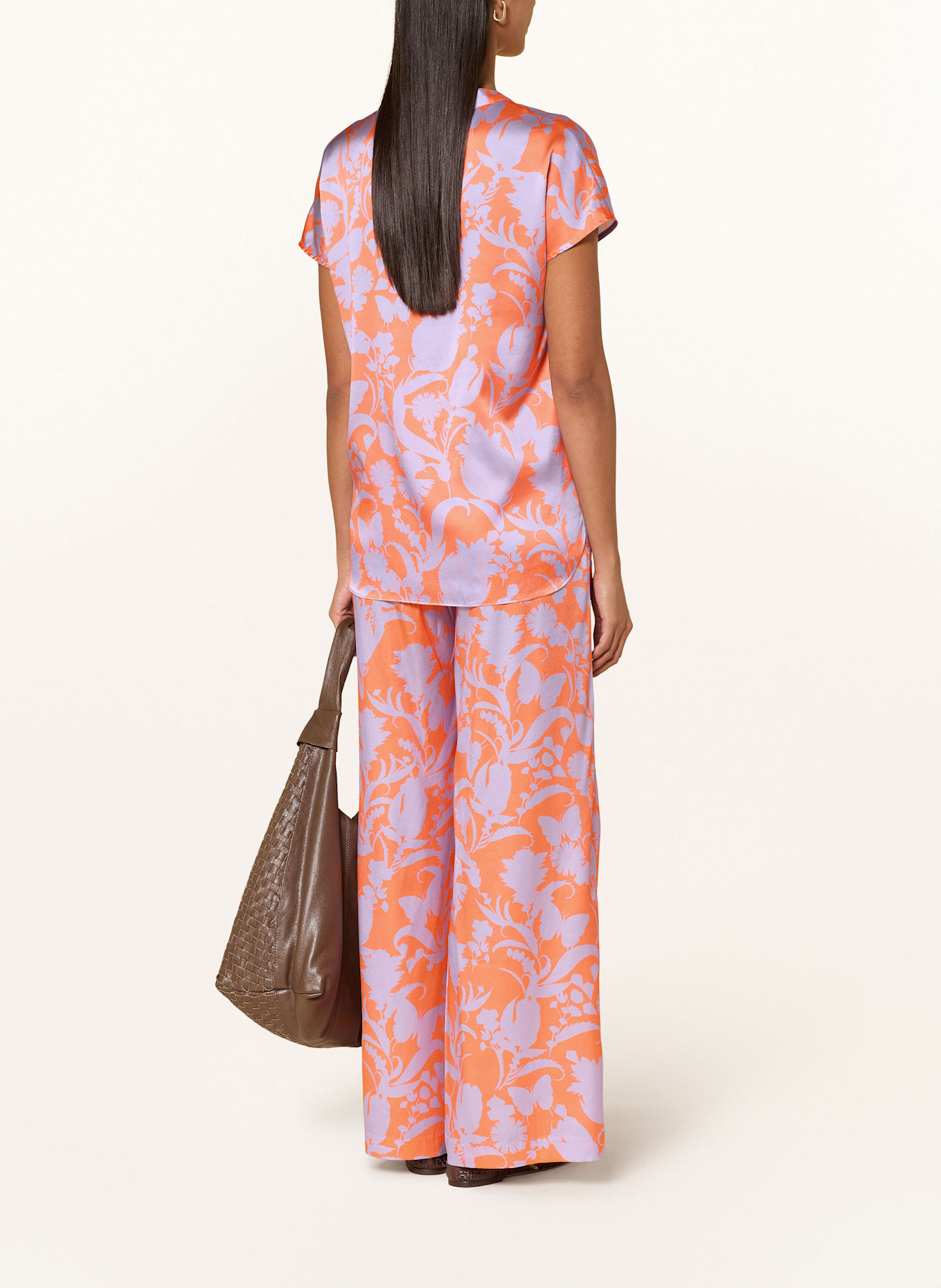 darling harbour Blusenshirt aus Seide: apricot / lilac