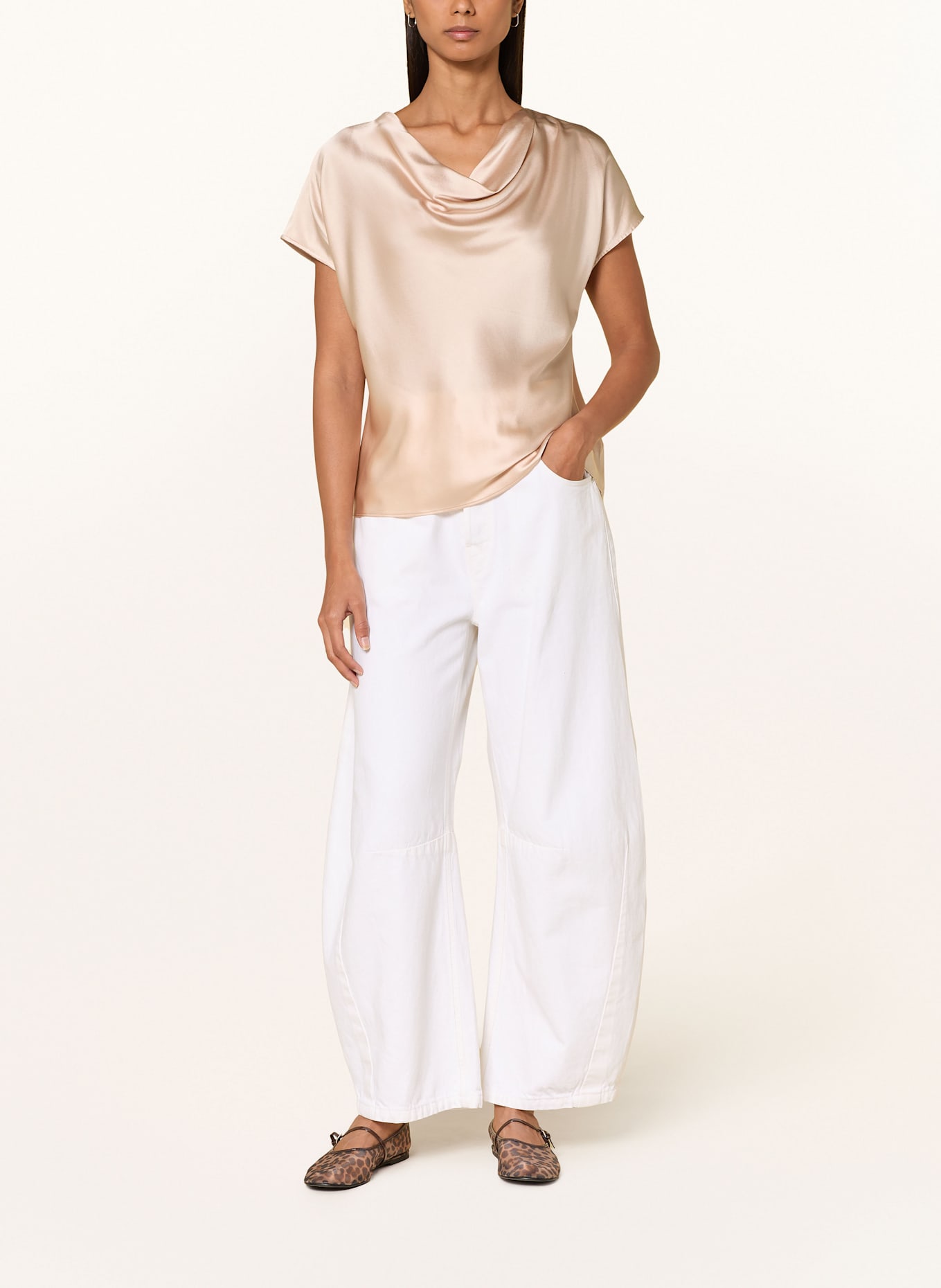 darling harbour Blusenshirt aus Seide: NUDE
