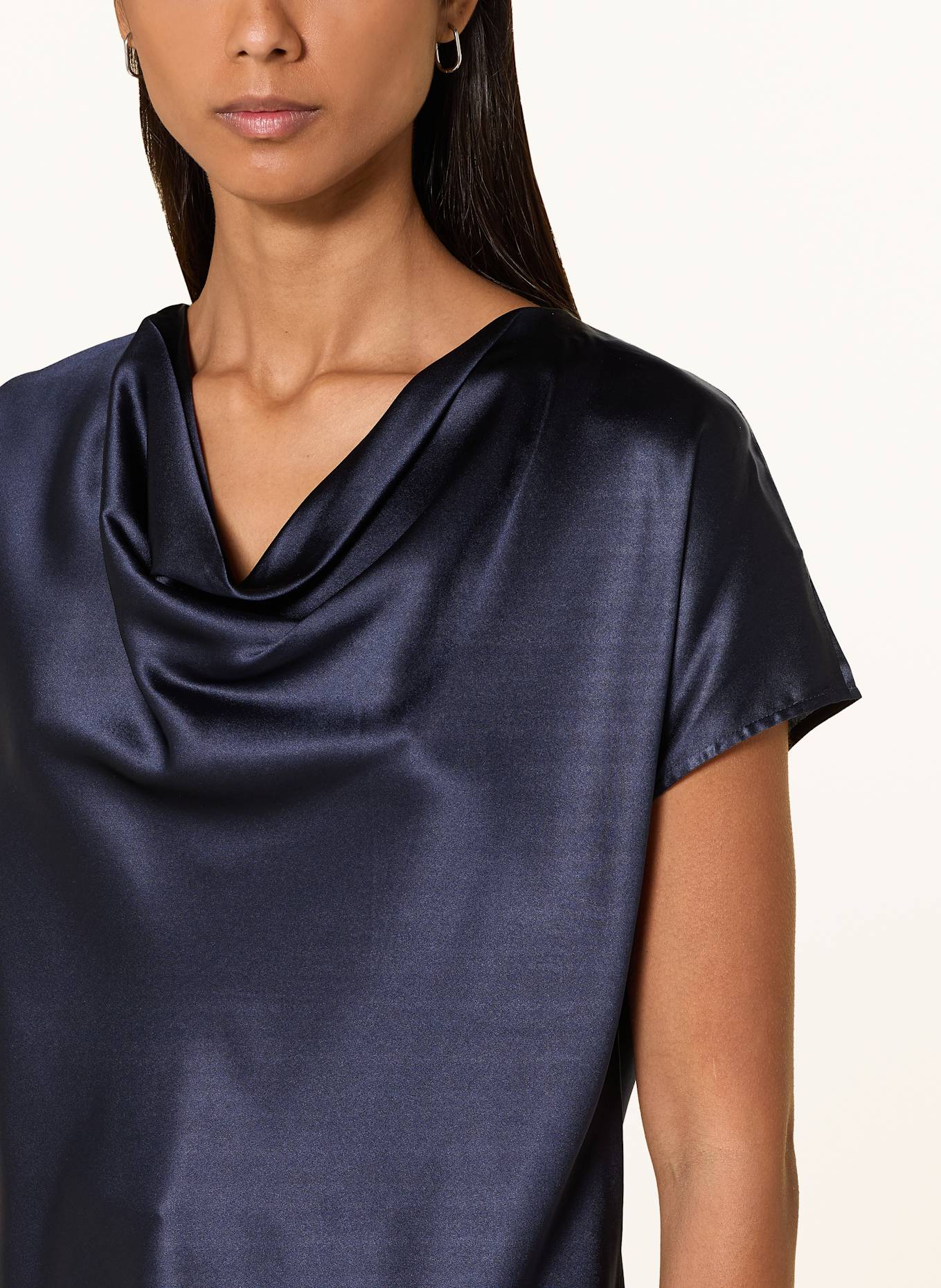 darling harbour Blusenshirt aus Seide: DUNKELBLAU