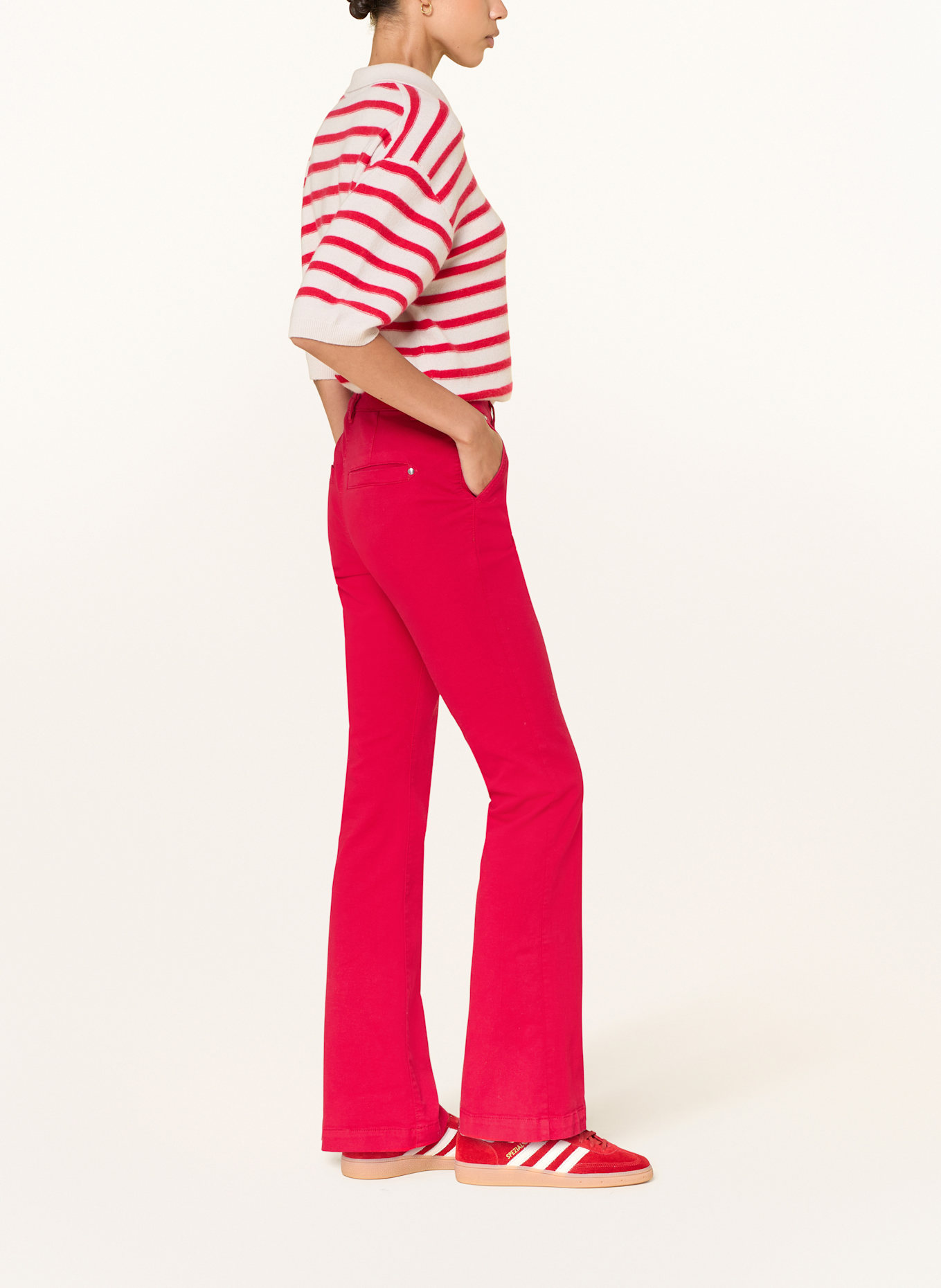 LUISA CERANO Bootcut Jeans: 458 cherry red