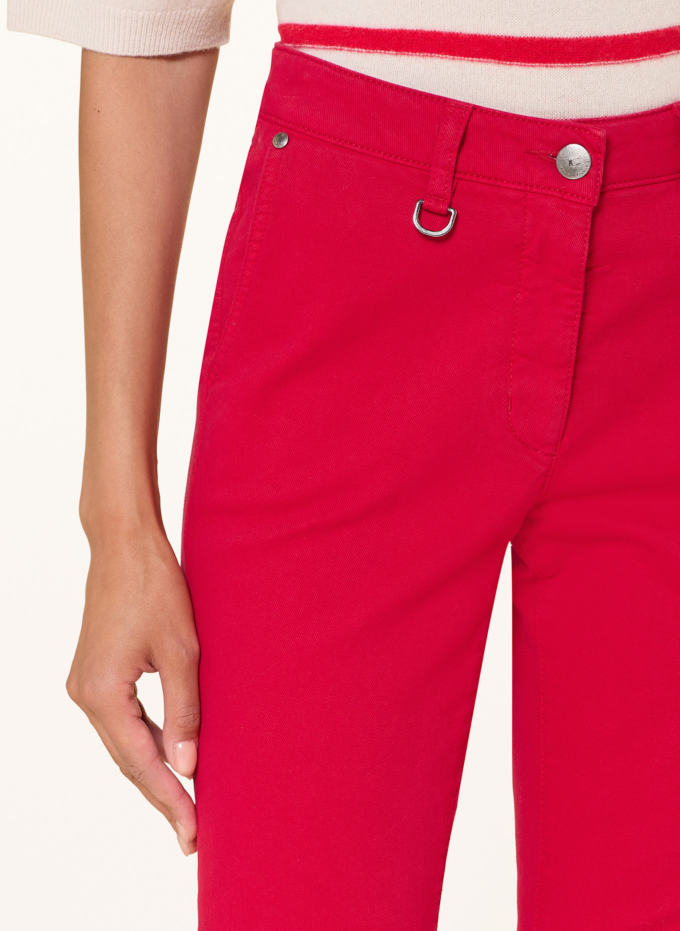 LUISA CERANO Bootcut Jeans: 458 cherry red
