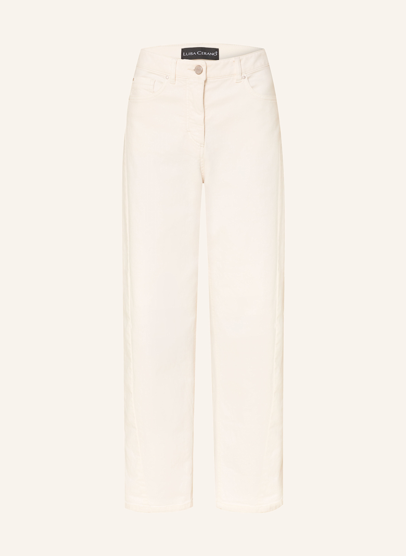 LUISA CERANO Barrel džíny: 105 cream