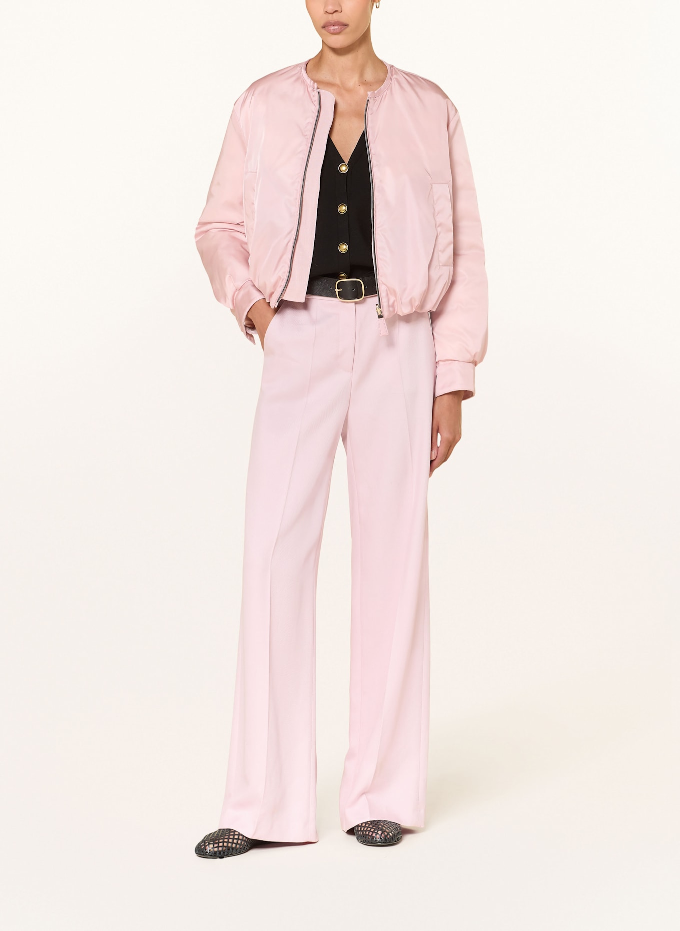 LUISA CERANO Spodnie marlena: JASNORÓŻOWY