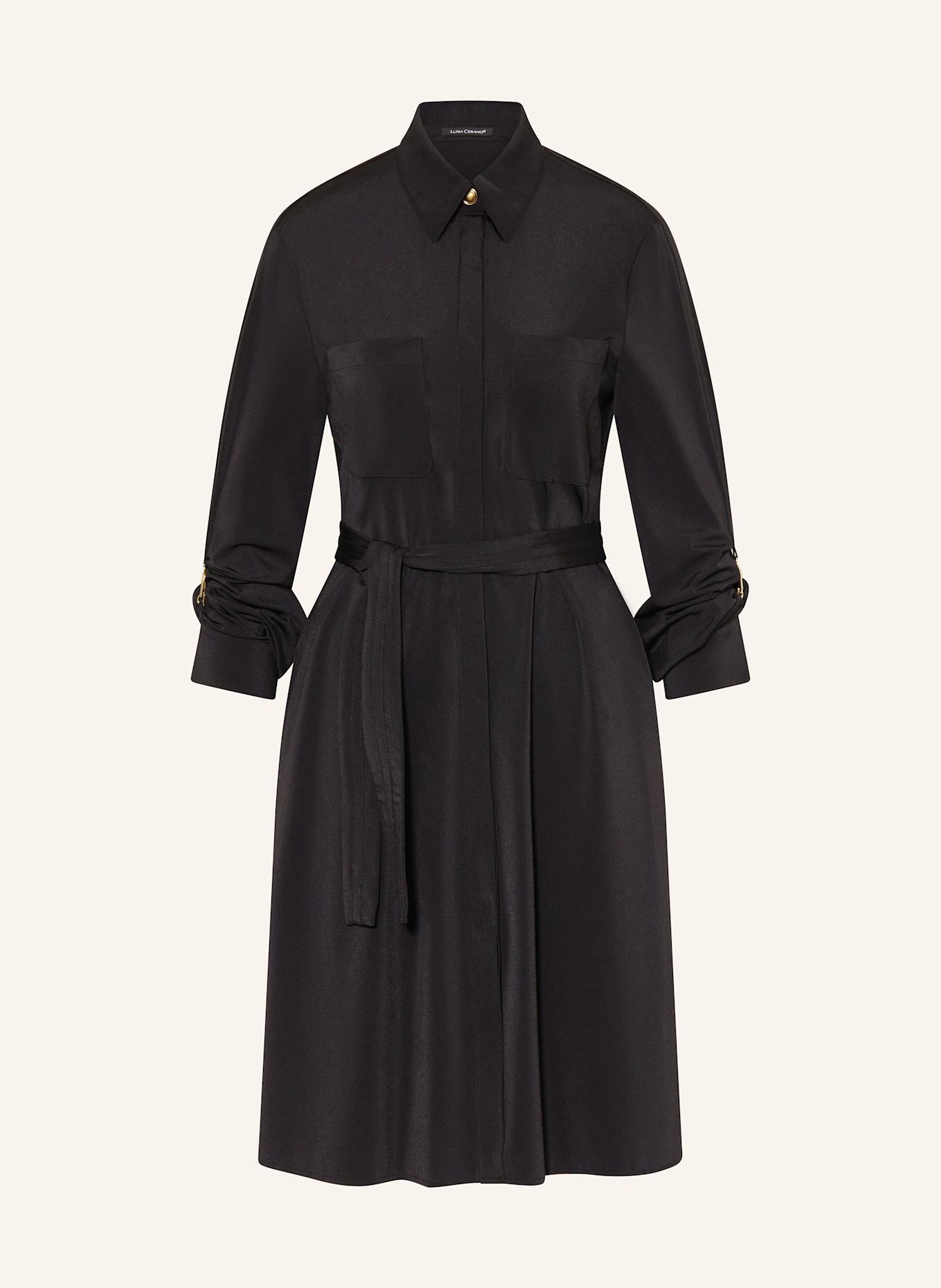 LUISA CERANO Hemdblusenkleid: SCHWARZ