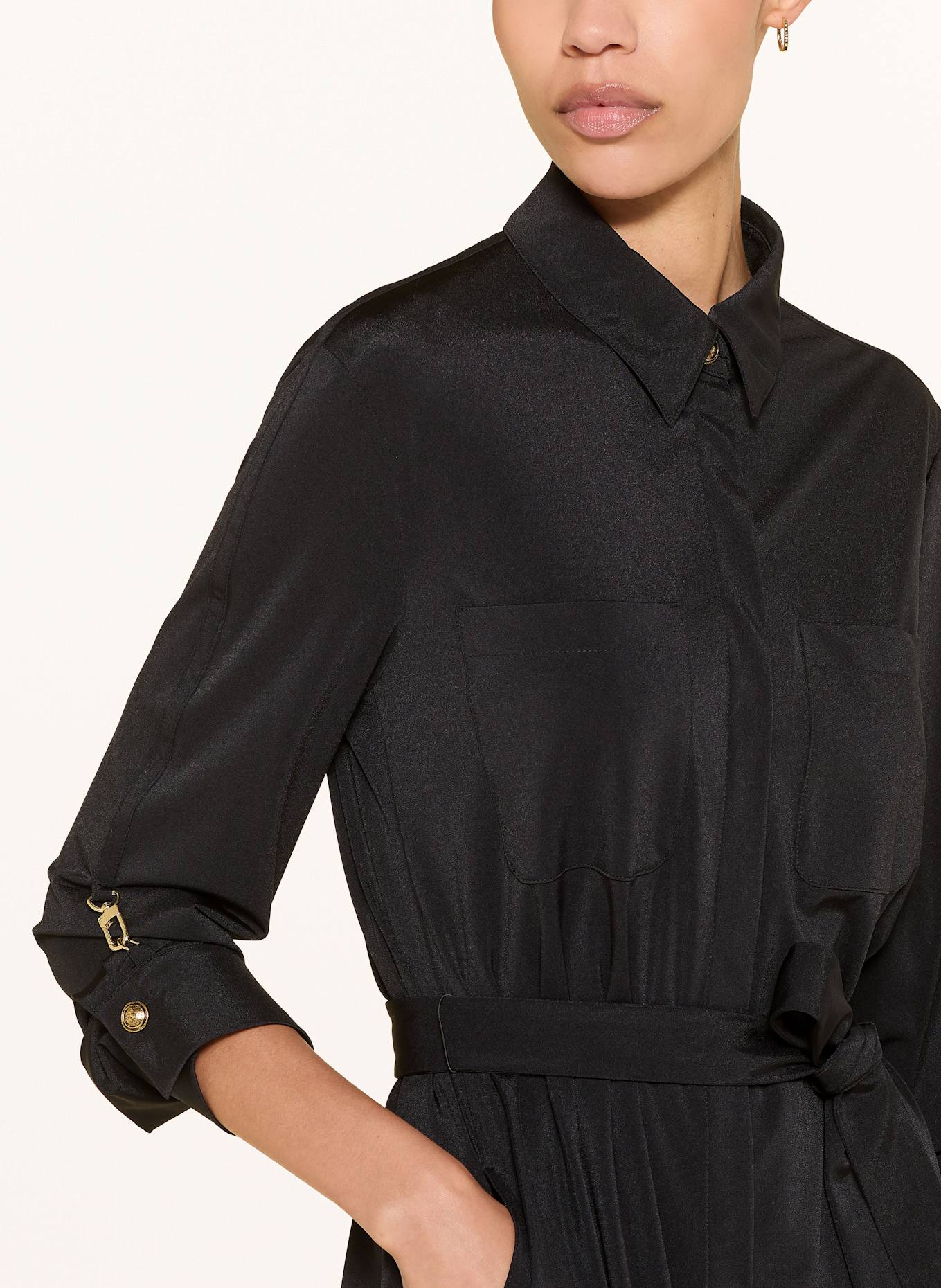 LUISA CERANO Hemdblusenkleid: SCHWARZ