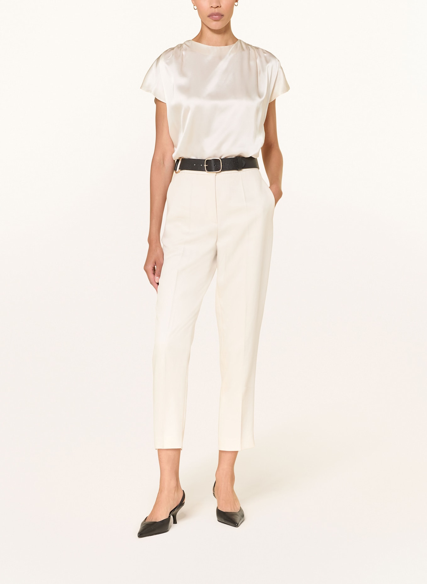 LUISA CERANO Blusenshirt aus Seide: CREME