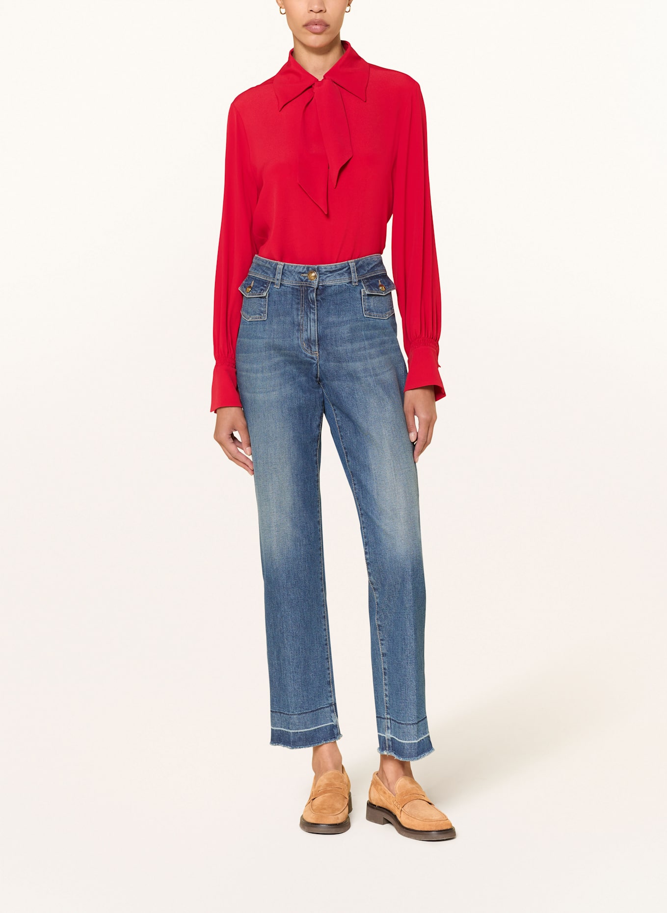 LUISA CERANO Blusenshirt mit Seide: ROT