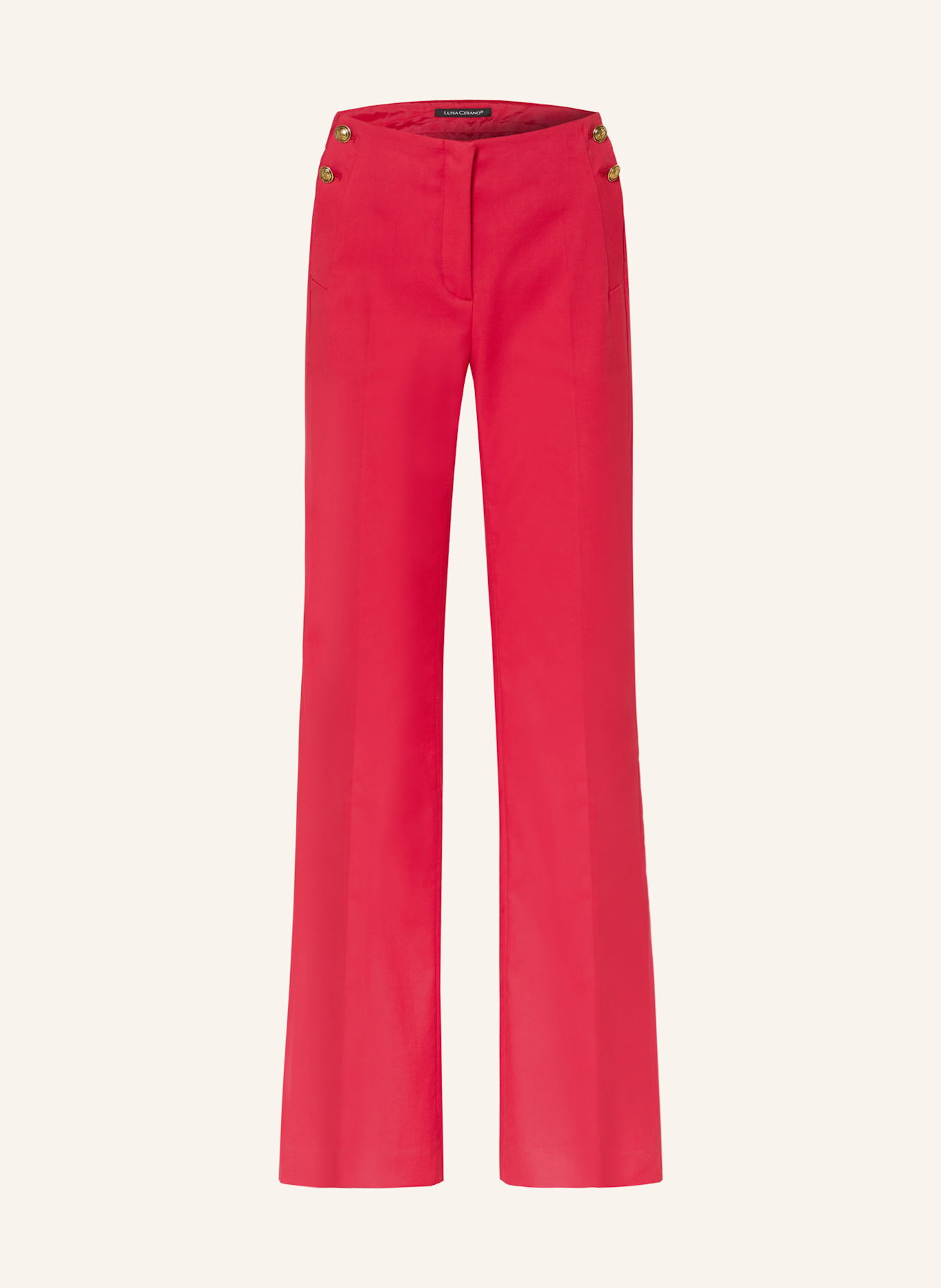 LUISA CERANO Spodnie bootcut: CZERWONY