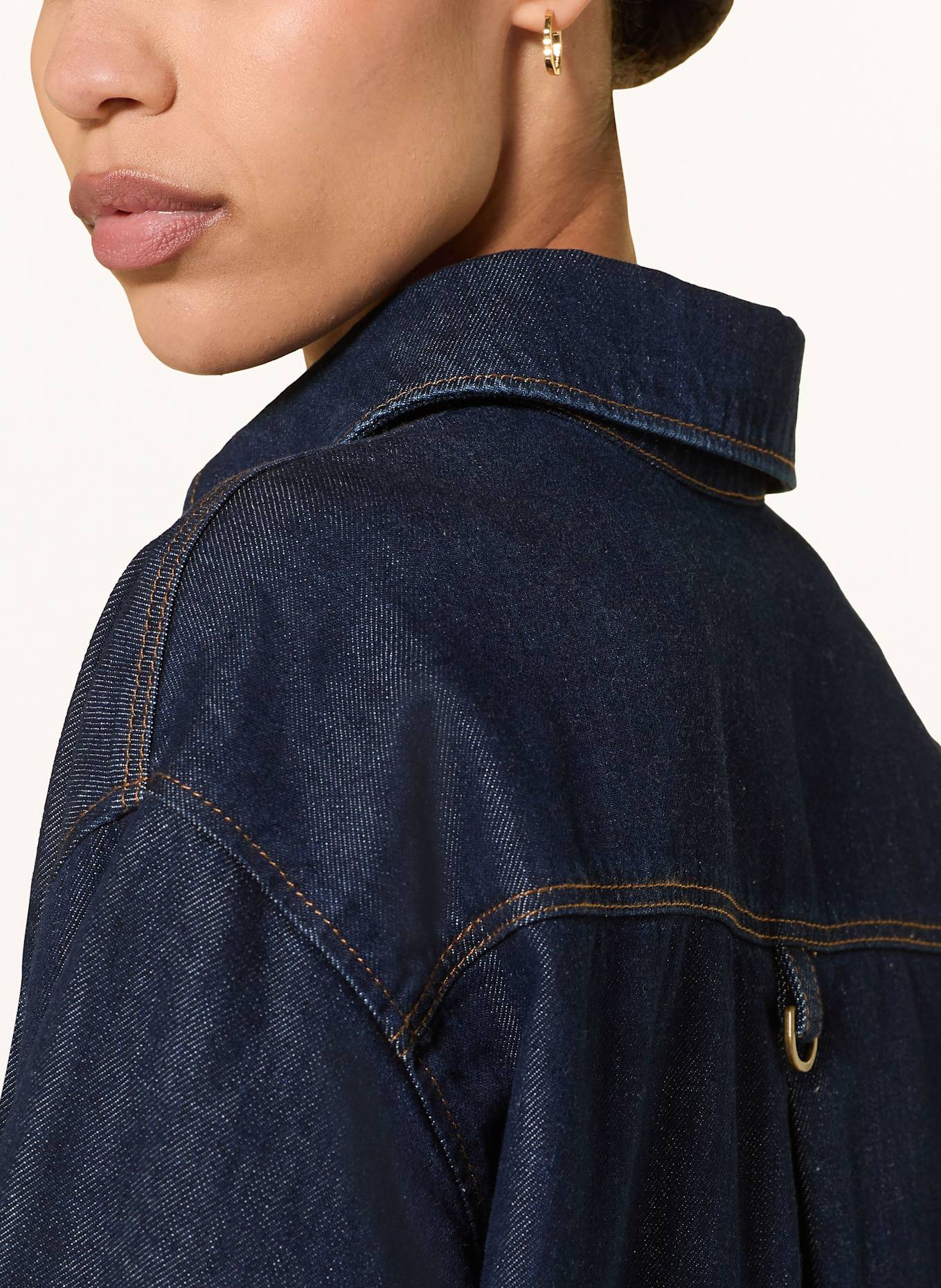 LUISA CERANO Jeansbluse: DUNKELBLAU