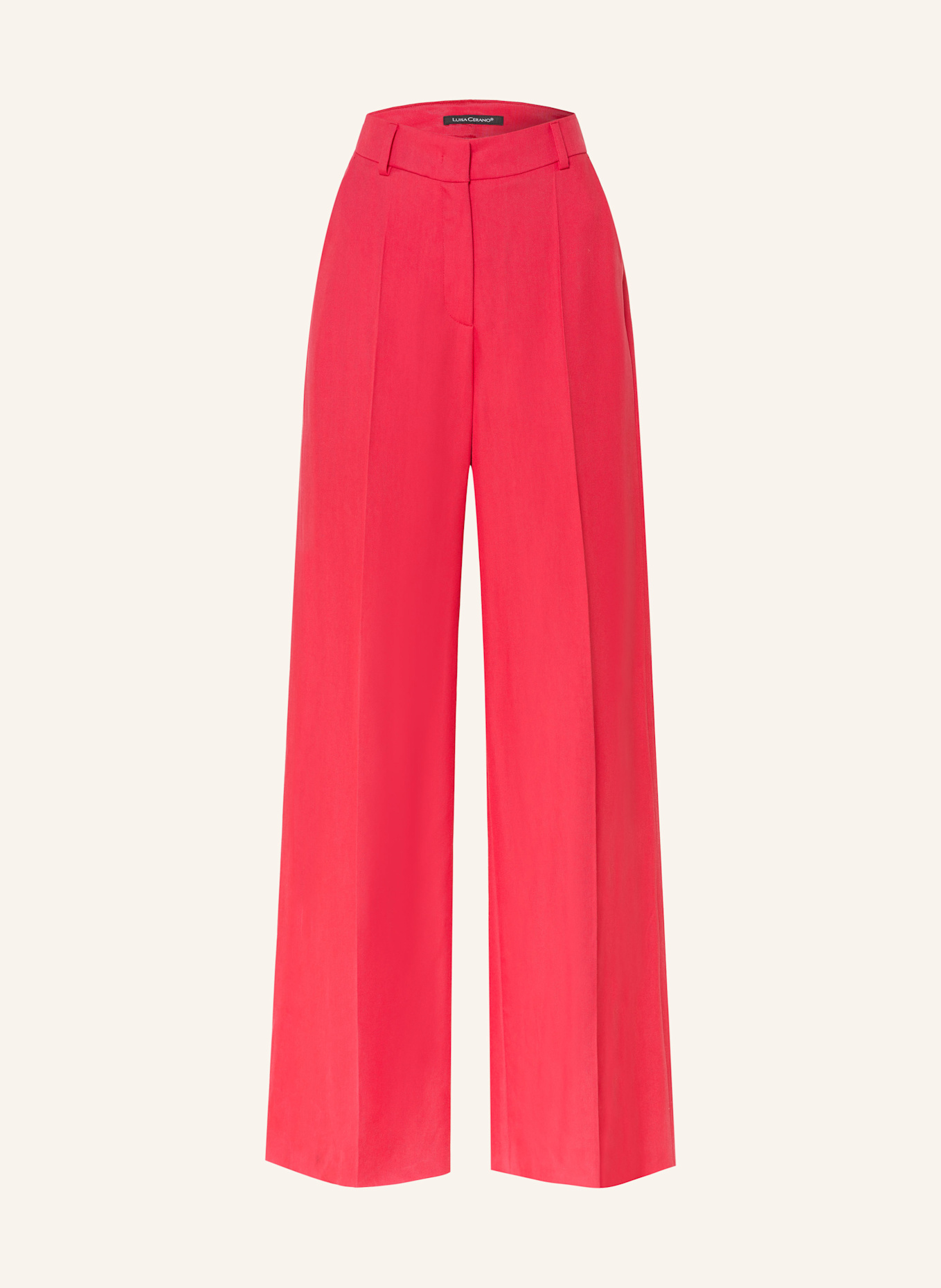 LUISA CERANO Wide leg trousers: RED