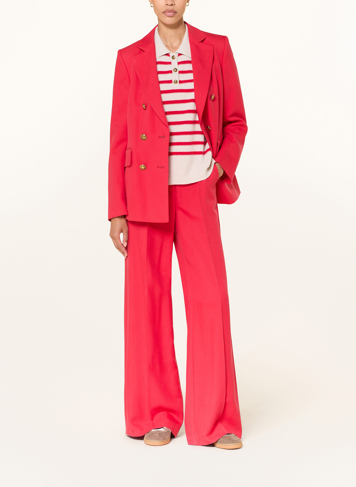 LUISA CERANO Wide leg trousers: RED