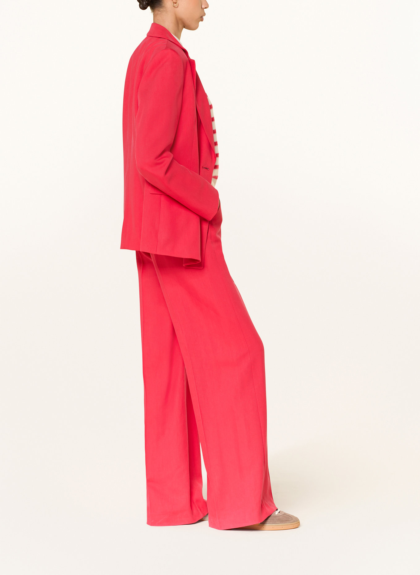 LUISA CERANO Wide leg trousers: RED