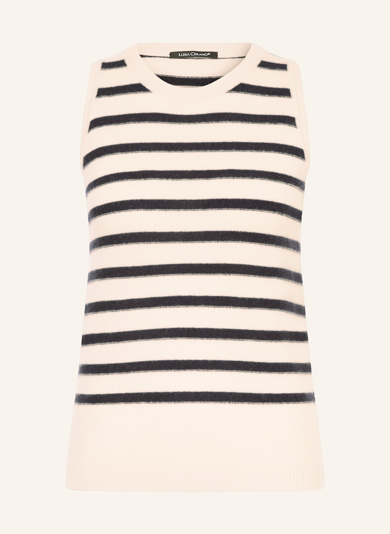 LUISA CERANO Stricktop: DUNKELBLAU / CREME