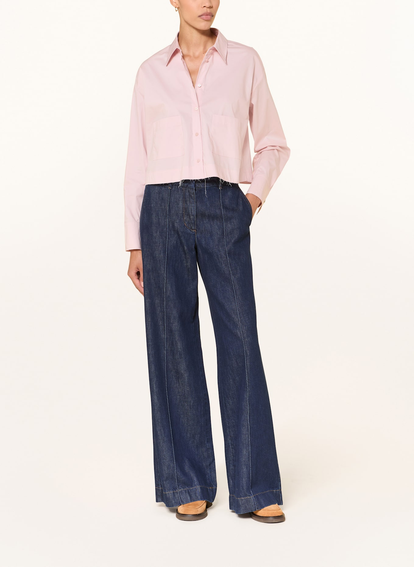 LUISA CERANO Košilová halenka: SVĚTLE RŮŽOVÁ