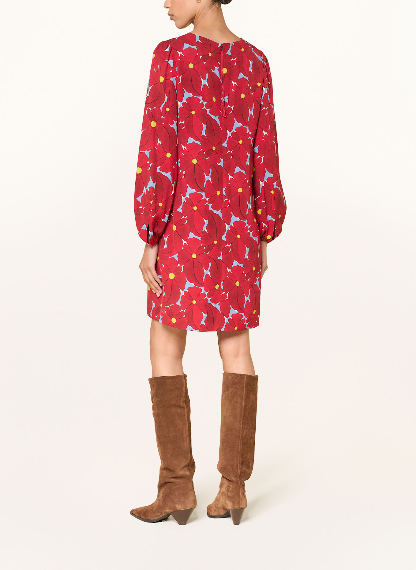 LUISA CERANO Dress: RED / BLUE / LIGHT GREEN