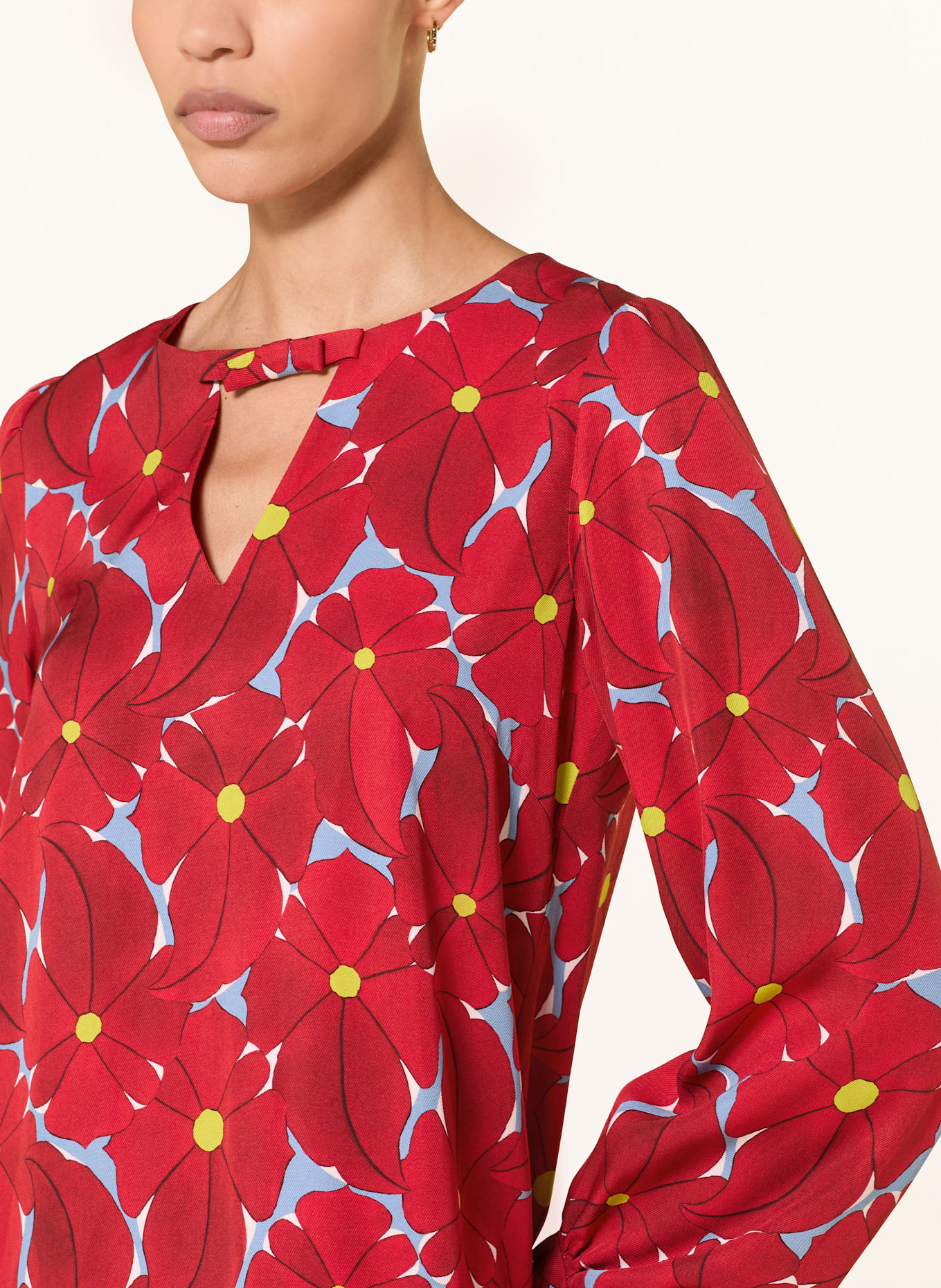 LUISA CERANO Dress: RED / BLUE / LIGHT GREEN