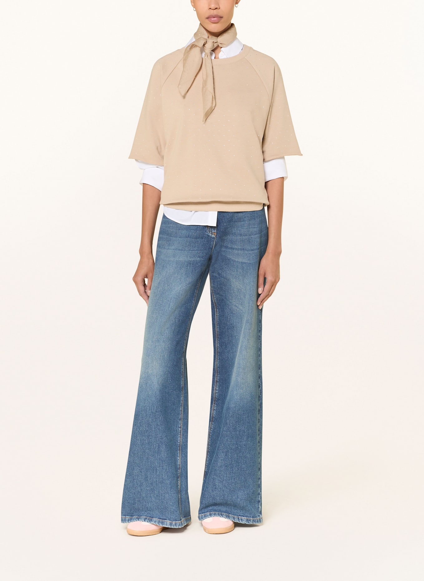 LUISA CERANO Wide Leg džíny: 254 stone wash