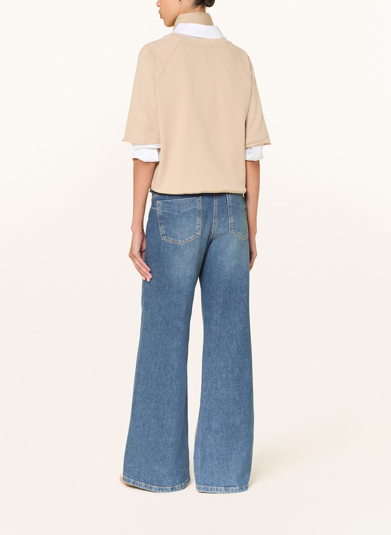 LUISA CERANO Wide Leg džíny: 254 stone wash