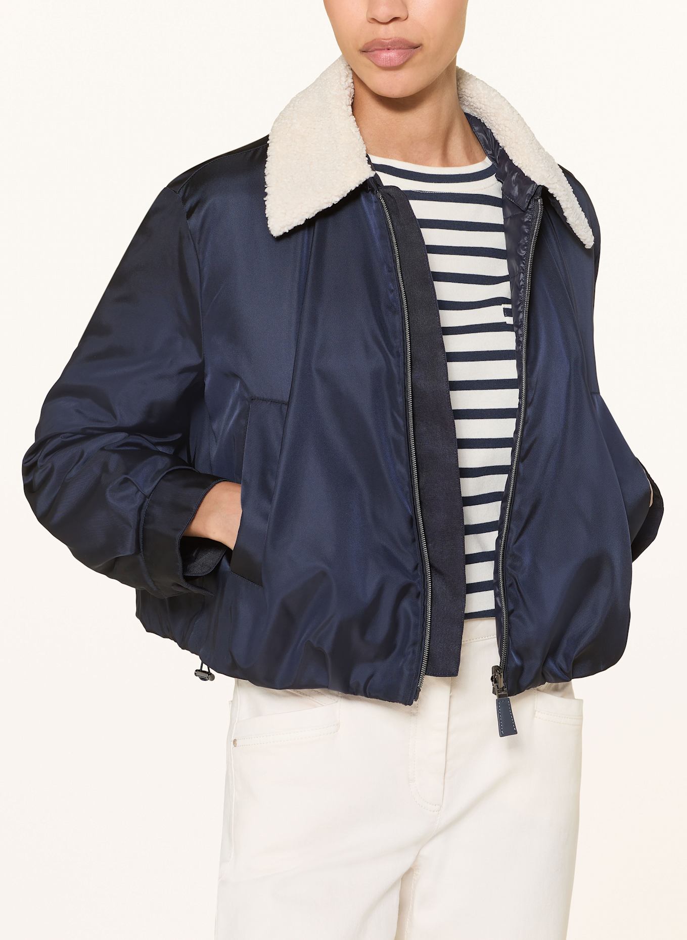 LUISA CERANO Tričko: TMAVĚ MODRÁ / BÍLÁ