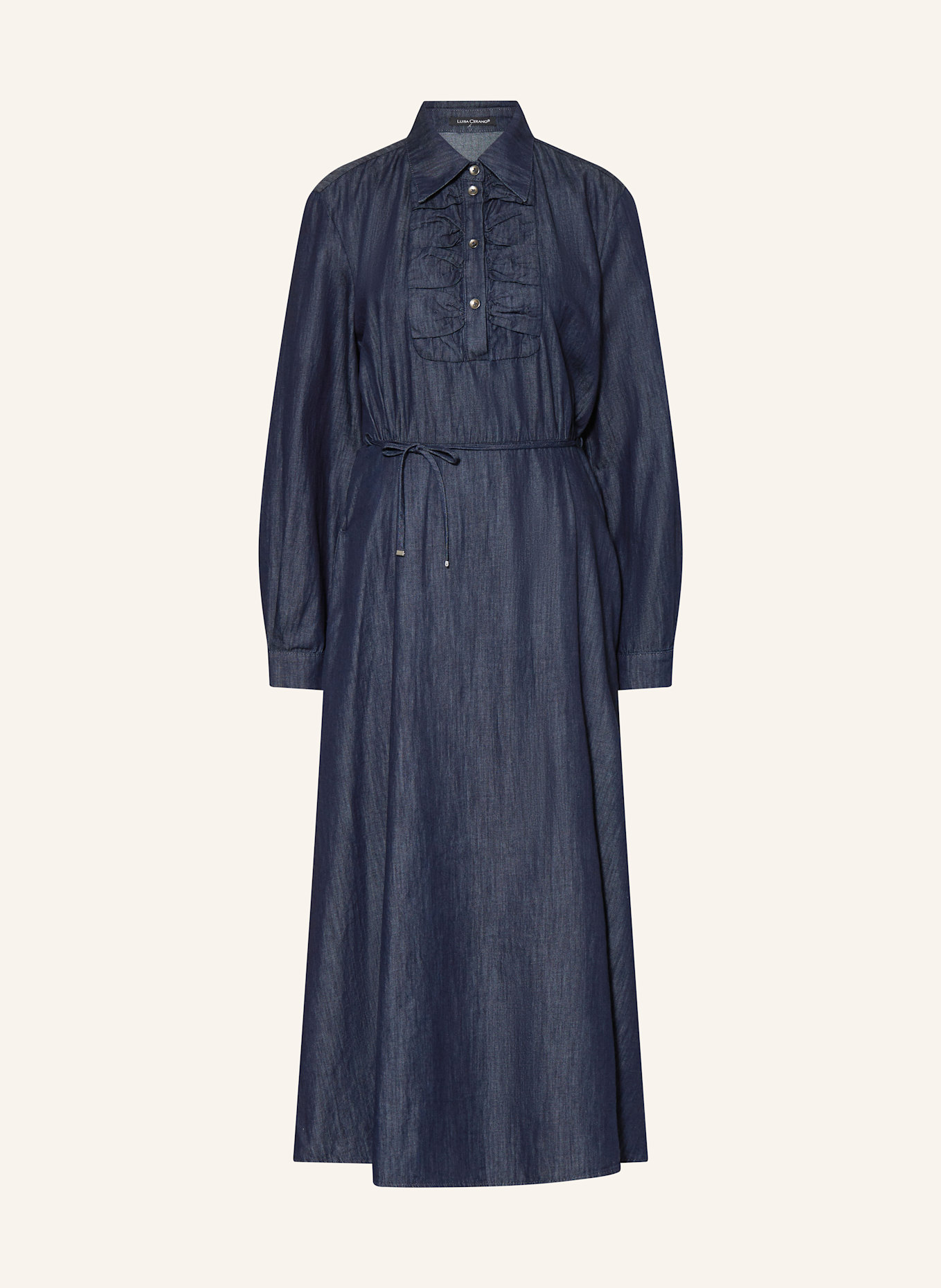 LUISA CERANO Overhemdjurk in denimlook: DONKERBLAUW