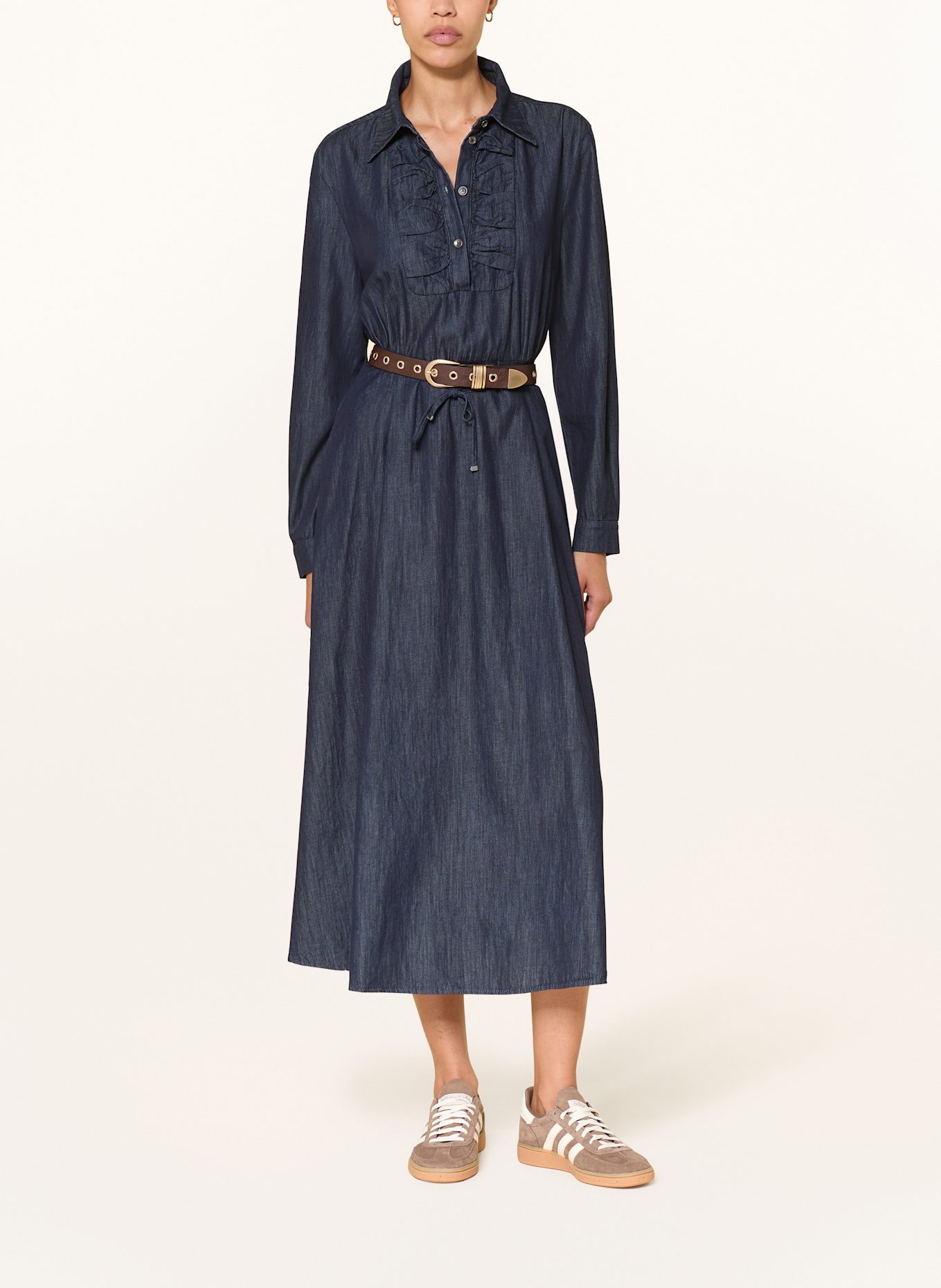 LUISA CERANO Overhemdjurk in denimlook: DONKERBLAUW