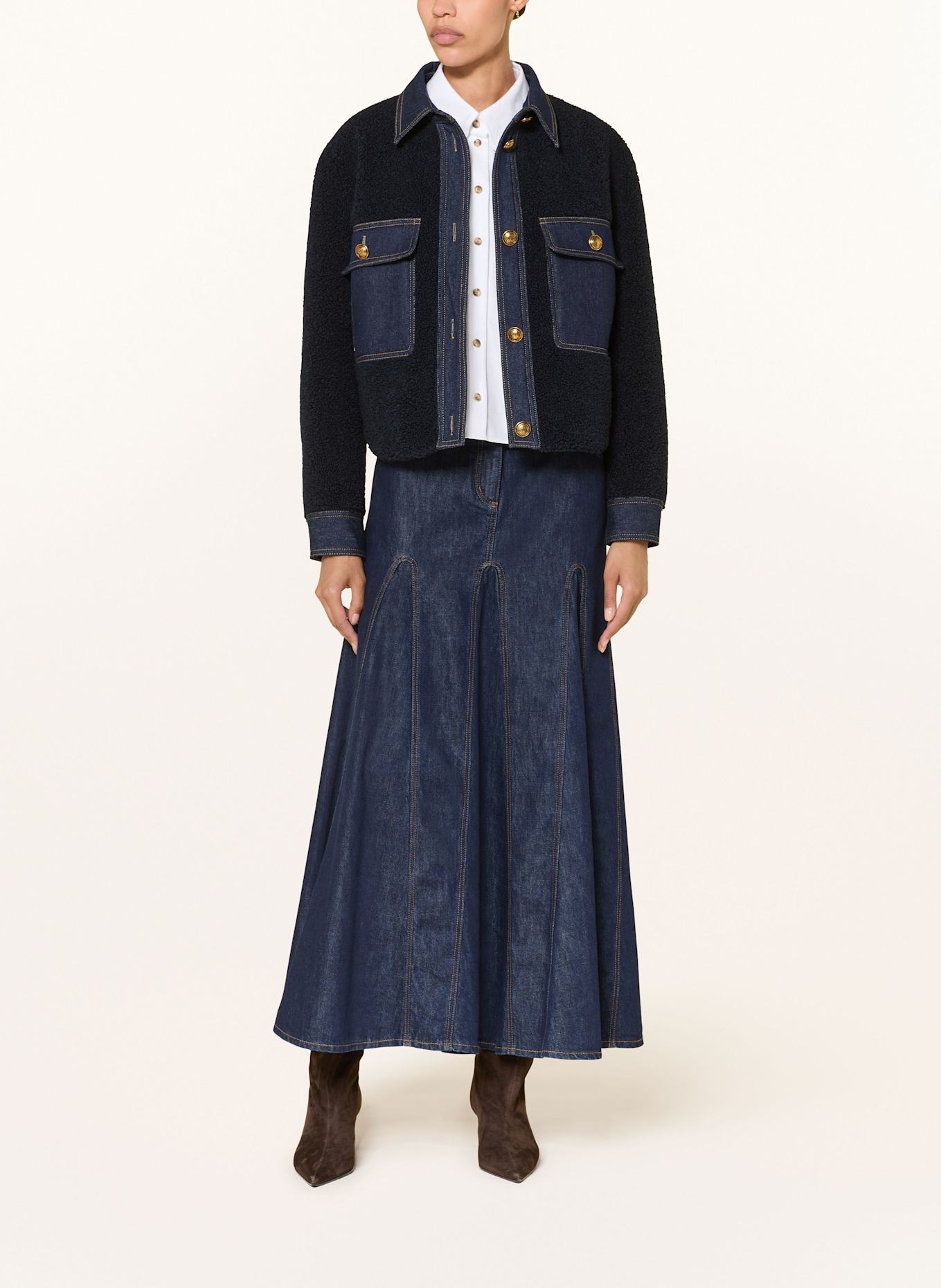 LUISA CERANO Teddy jacket: DARK BLUE