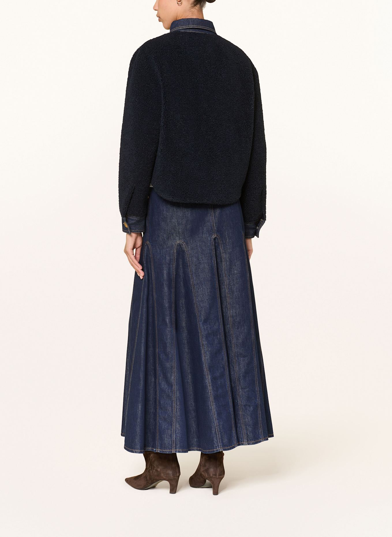 LUISA CERANO Teddy jacket: DARK BLUE