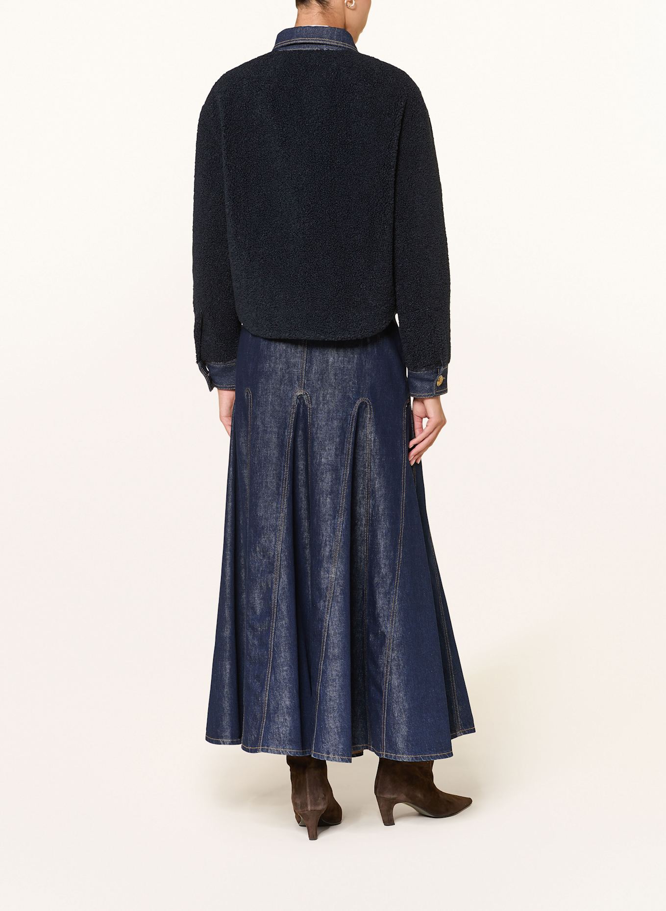 LUISA CERANO Džínová sukně: TMAVĚ MODRÁ