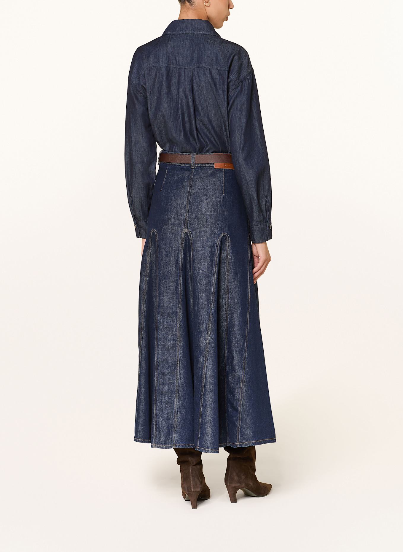 LUISA CERANO Hemdbluse in Jeansoptik: DUNKELBLAU