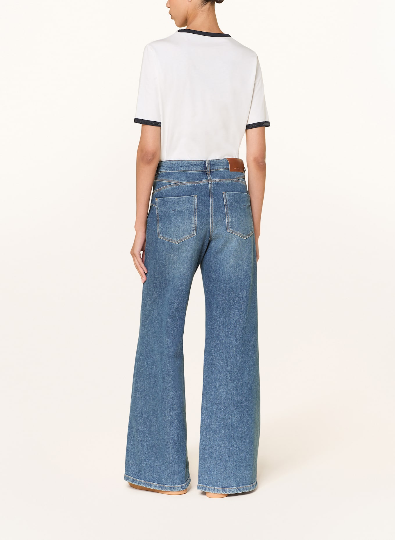 LUISA CERANO T-Shirt mit Pailletten: WEISS