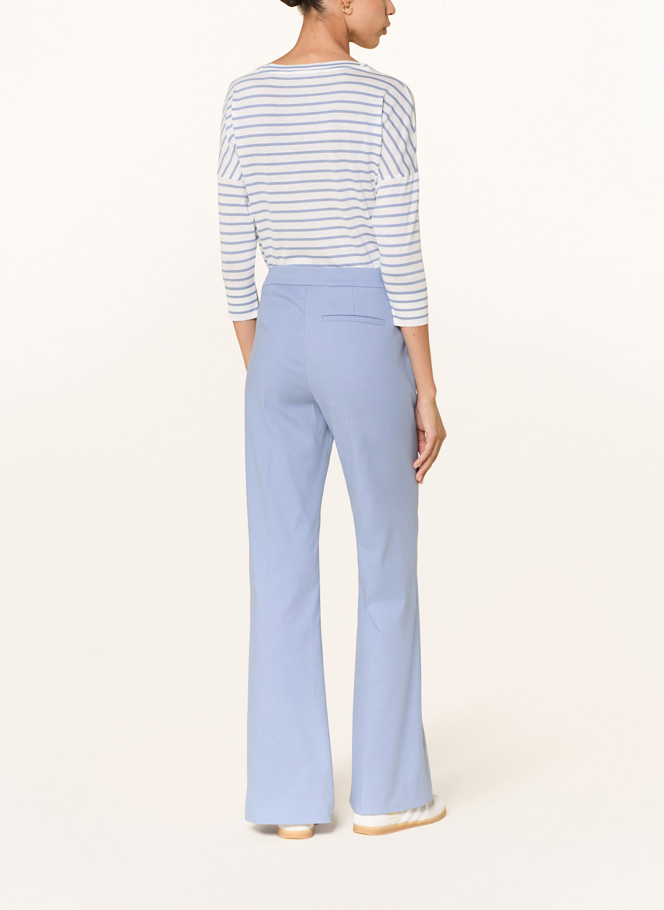 LUISA CERANO Tričko s 3/4 rukávem: ČERNOŠEDÁ / BÍLÁ