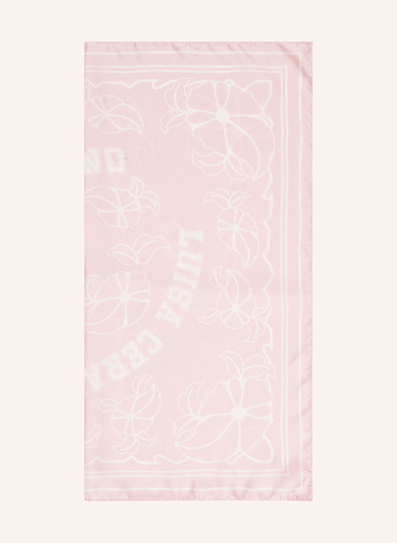 LUISA CERANO Silk scarf: PINK / WHITE