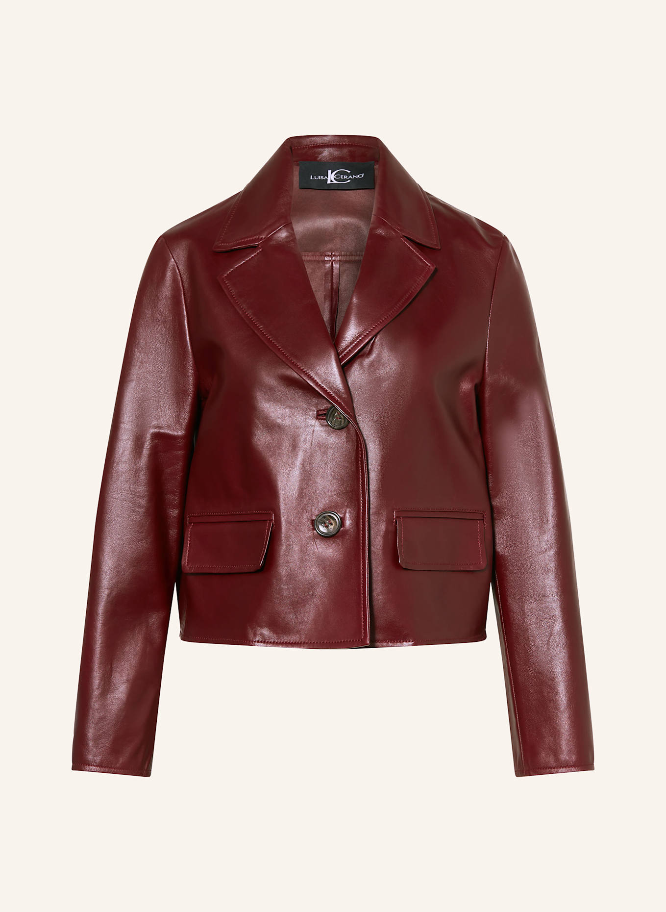 LUISA CERANO Lederjacke: DUNKELROT