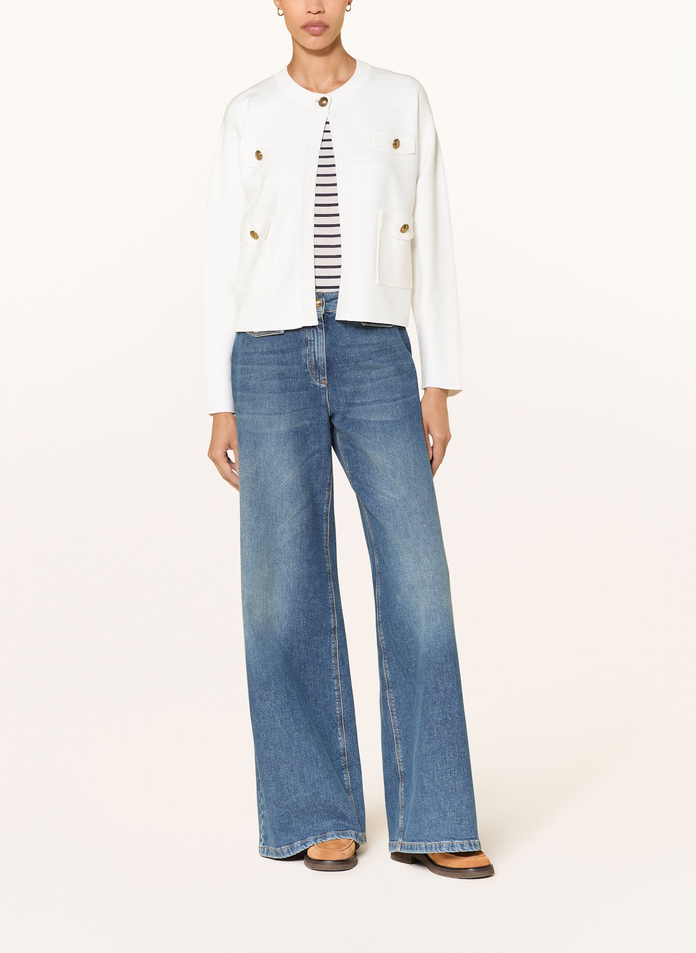 LUISA CERANO Dzianinowe wdzianko: BIAŁY