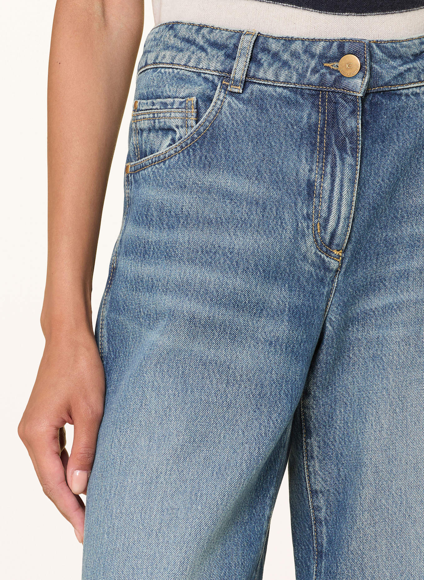 LUISA CERANO Straight džíny: 254 stone wash