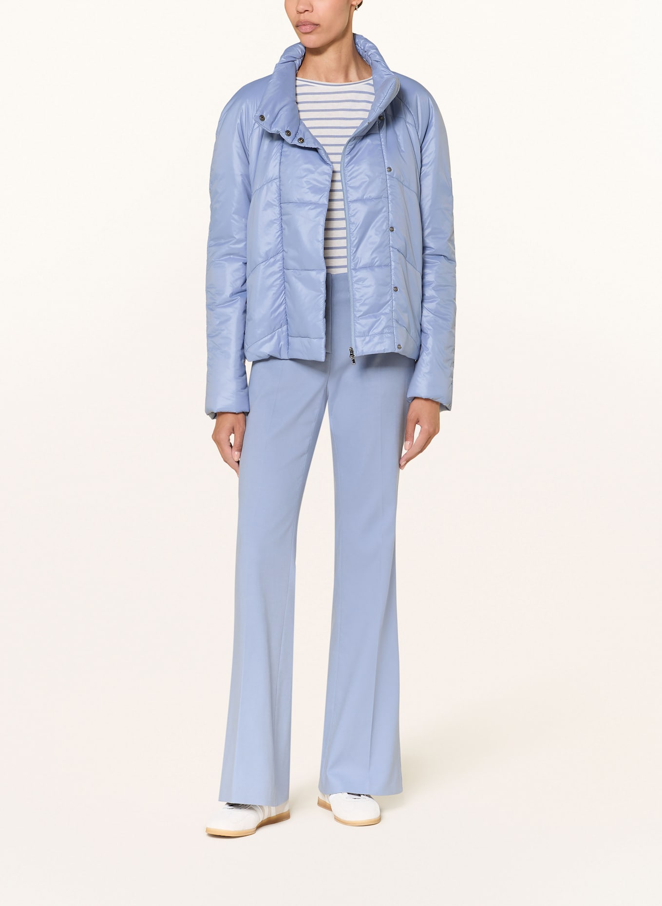 LUISA CERANO Quilted jacket: BLUE GRAY