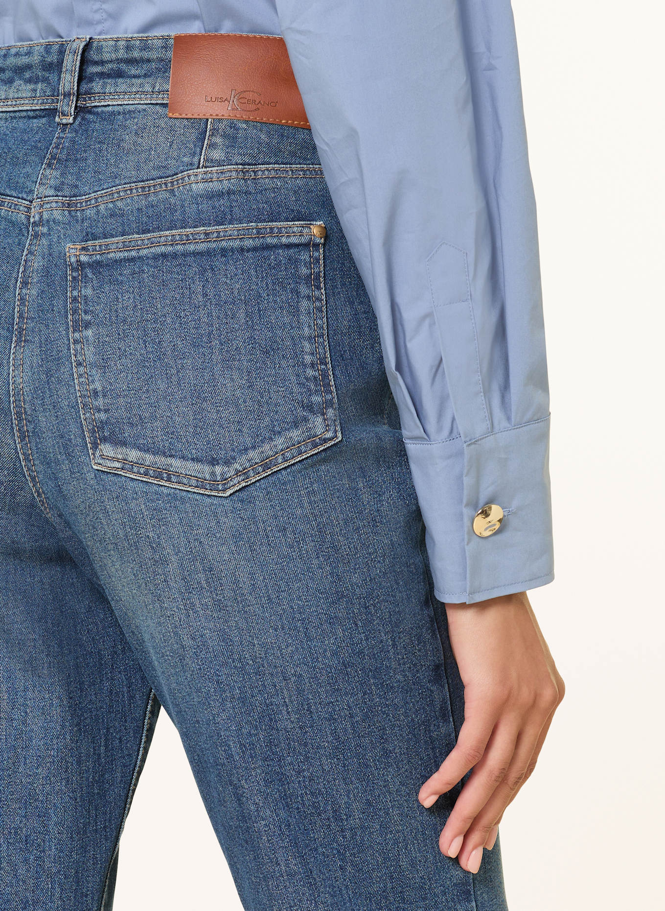 LUISA CERANO Straight Jeans: 254 stone wash