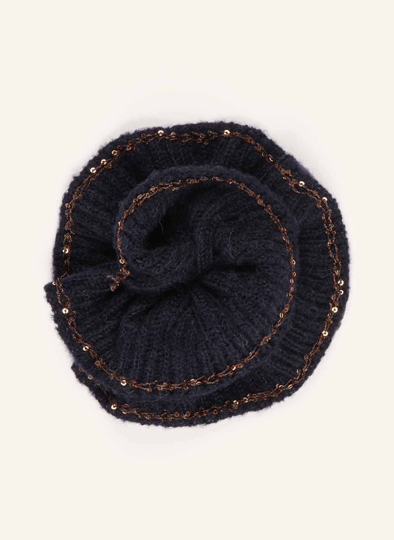 LUISA CERANO Brosche mit Pailletten: DUNKELBLAU