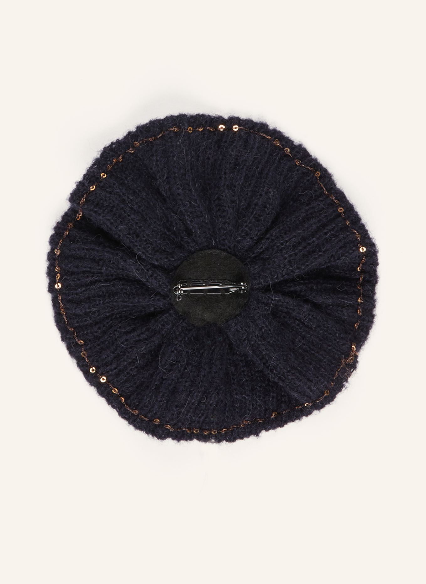 LUISA CERANO Brosche mit Pailletten: DUNKELBLAU