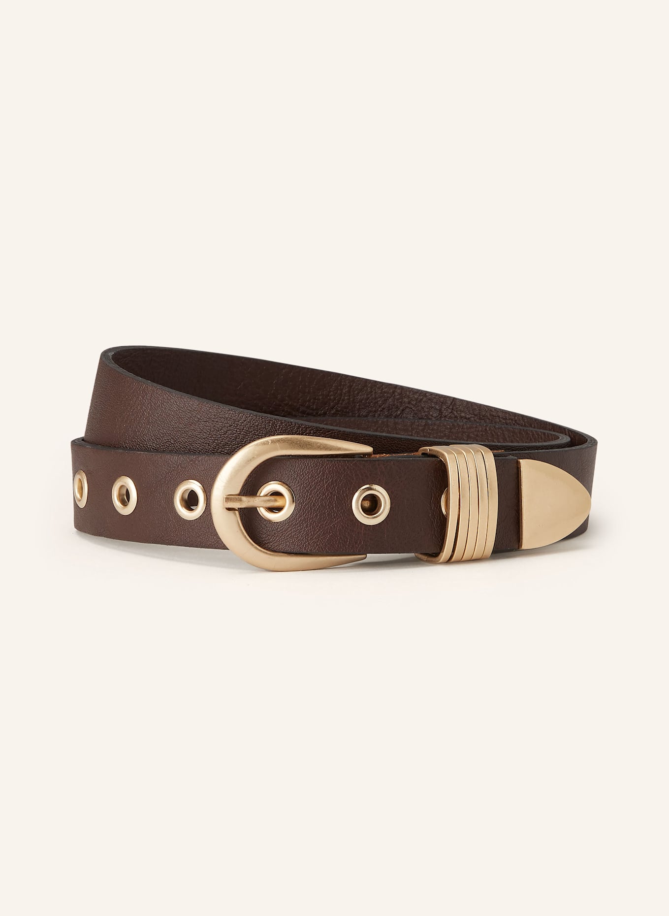 LUISA CERANO Ledergürtel: DUNKELBRAUN