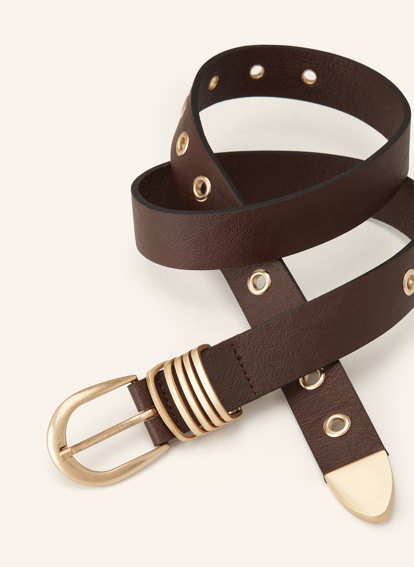 LUISA CERANO Ledergürtel: DUNKELBRAUN