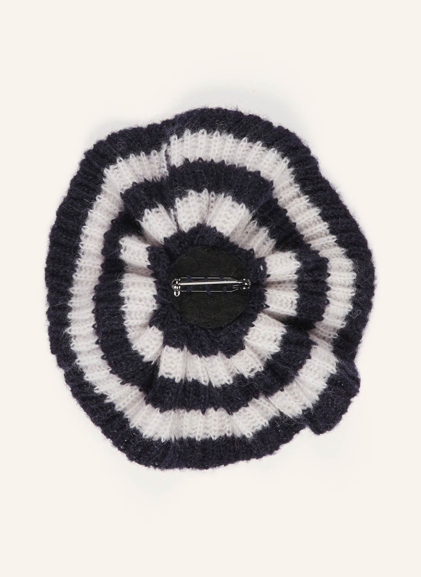 LUISA CERANO Brosche: DUNKELBLAU / WEISS