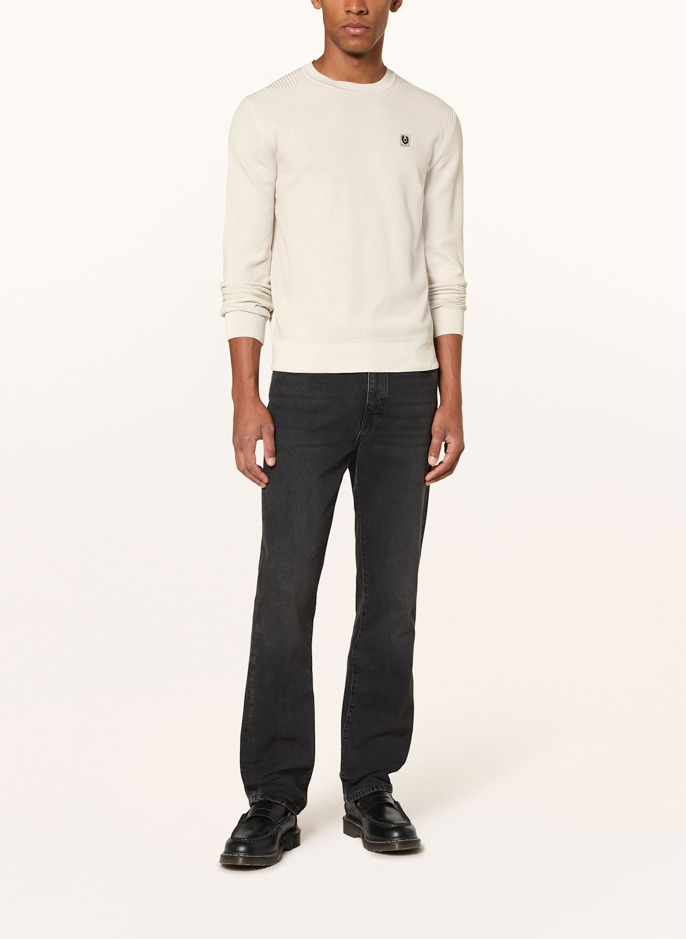 BELSTAFF Trui COAST met zijde: LICHTGRIJS