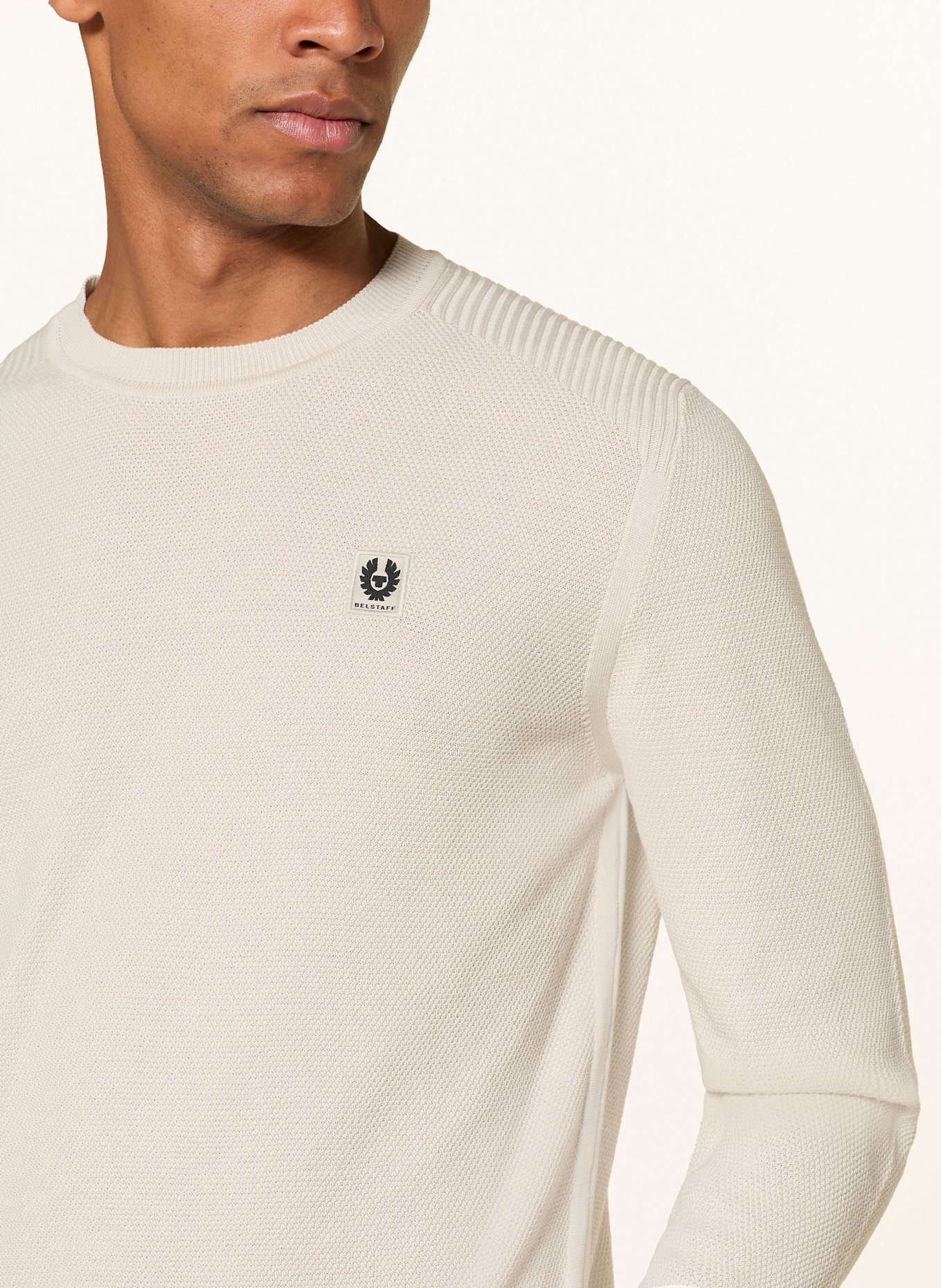 BELSTAFF Trui COAST met zijde: LICHTGRIJS