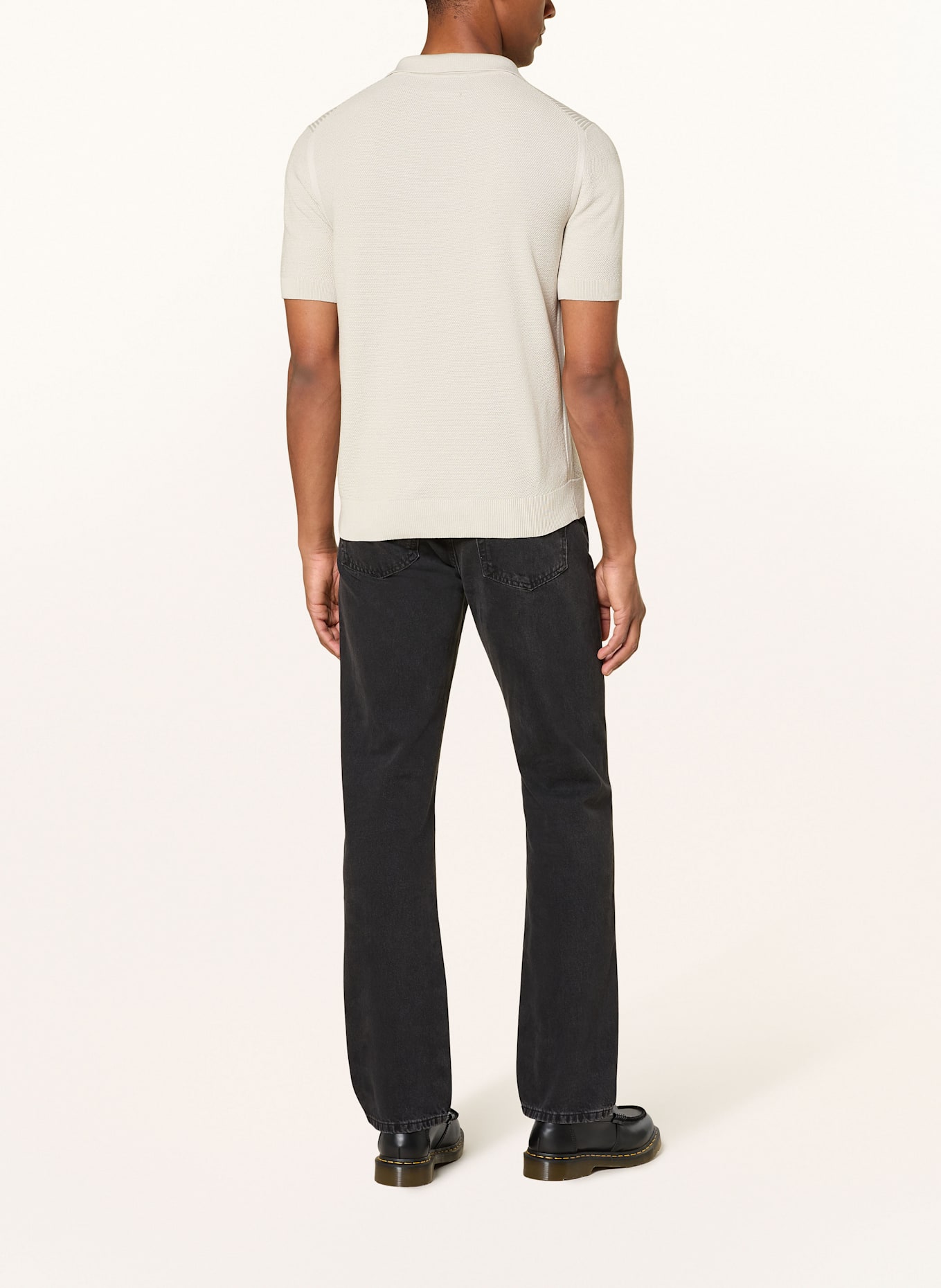 BELSTAFF Strick-Poloshirt COAST mit Seide: CREME