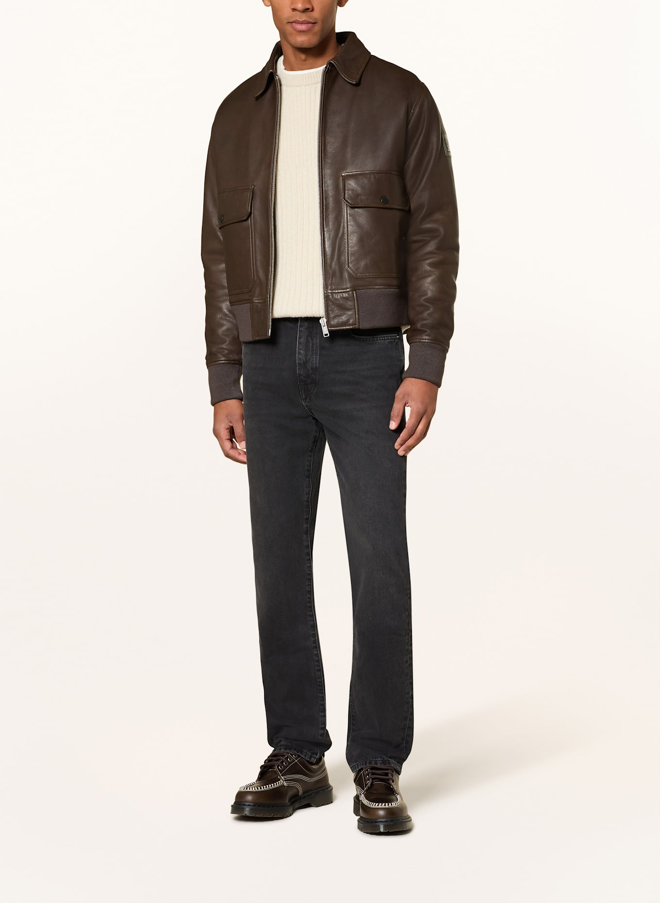 BELSTAFF PILOT leather jacket: OLIVE