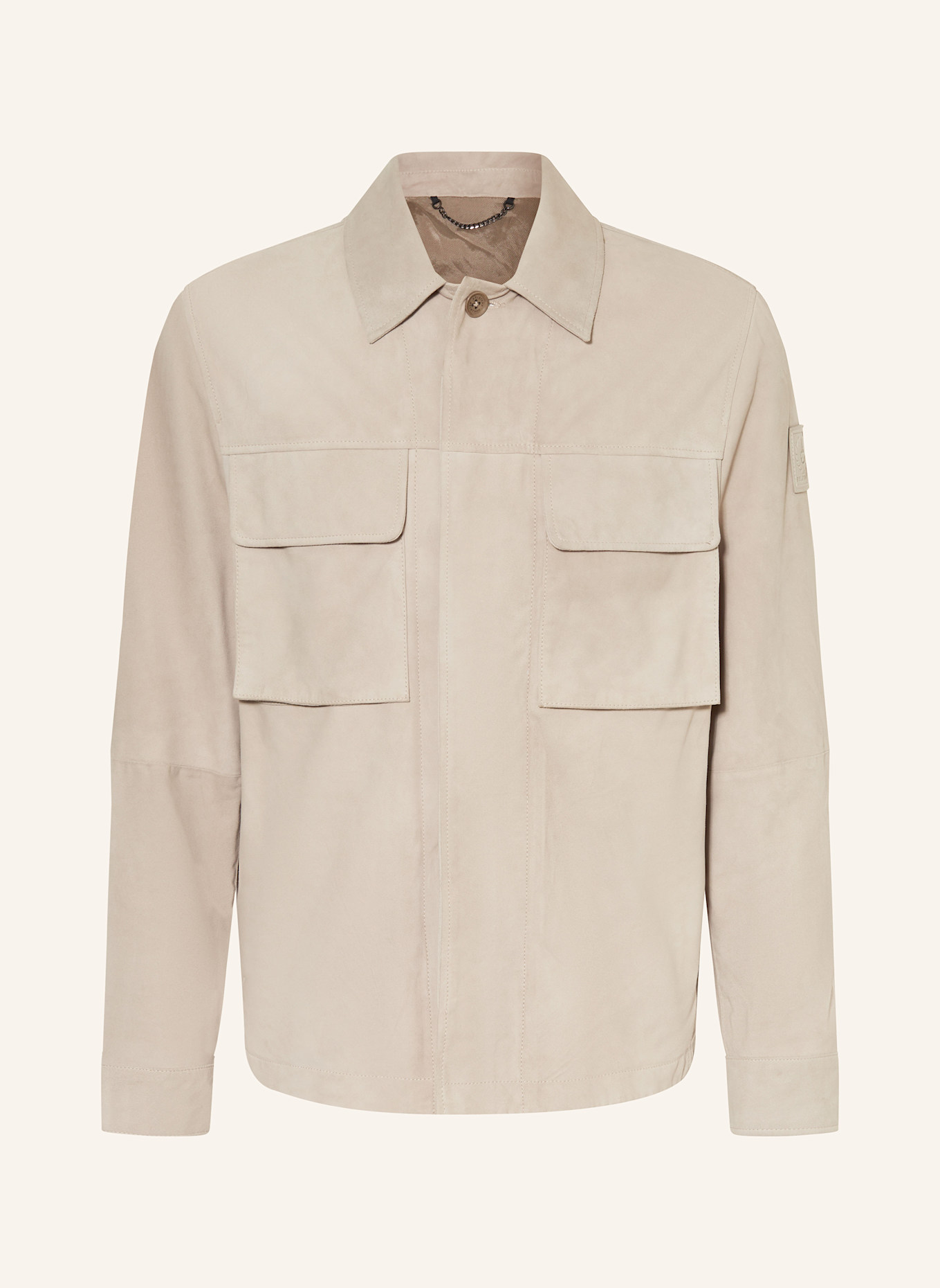 BELSTAFF Leder-Overjacket WAYMARK: MINT